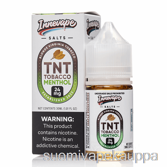 Vape Suomi Tnt Tupakka Mentolisuolat - Innevape E-nesteet - 30ml 50mg